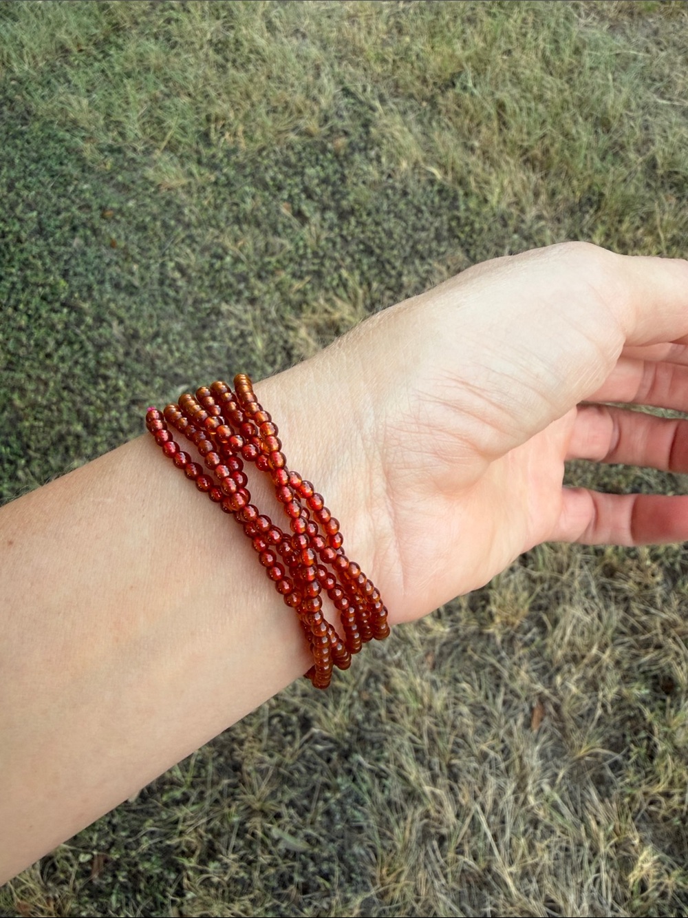 Multi-Strand Garnet Beaded Wrap Bracelet - Picture 5 of 5